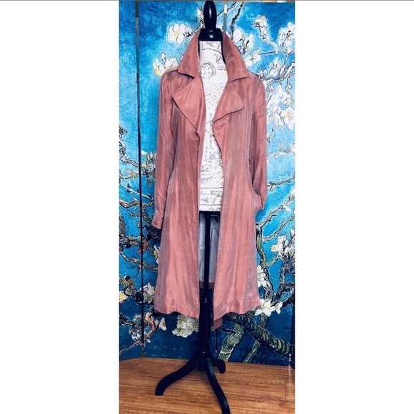 Sz L Banana Republic pink trench coat. - Picture 7 of 9